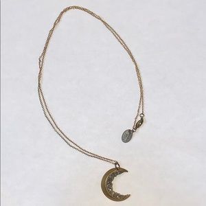Vintage crescent moon necklace